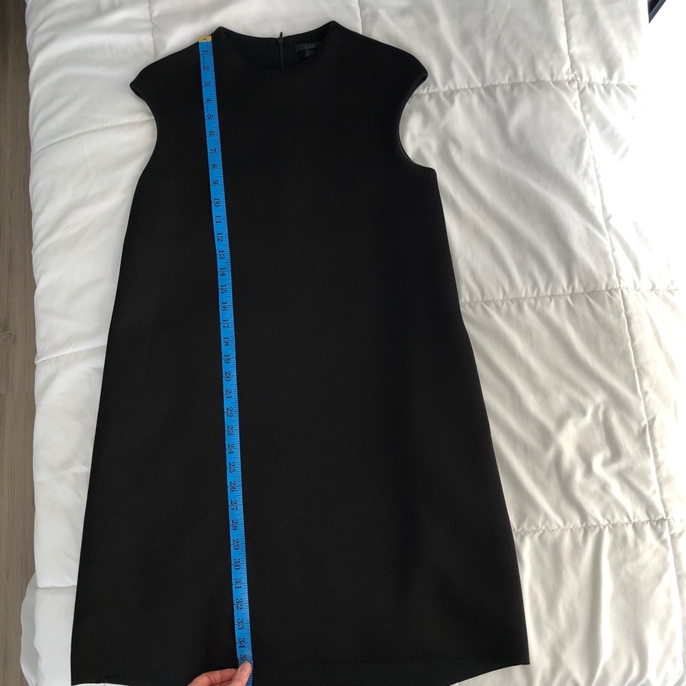 COS A-line black mini dress